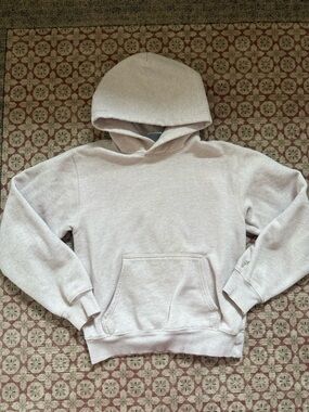 aritzia tna perfect cozy fleece heather gray hoodie